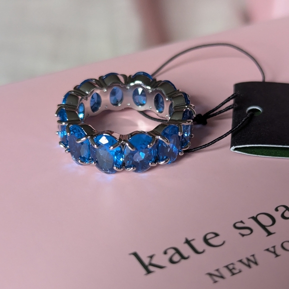 Kate Spade New York Candy🍬 🍭 Shop Ring- blue 💙+ silver size 7 - Picture 1 of 16